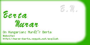 berta murar business card